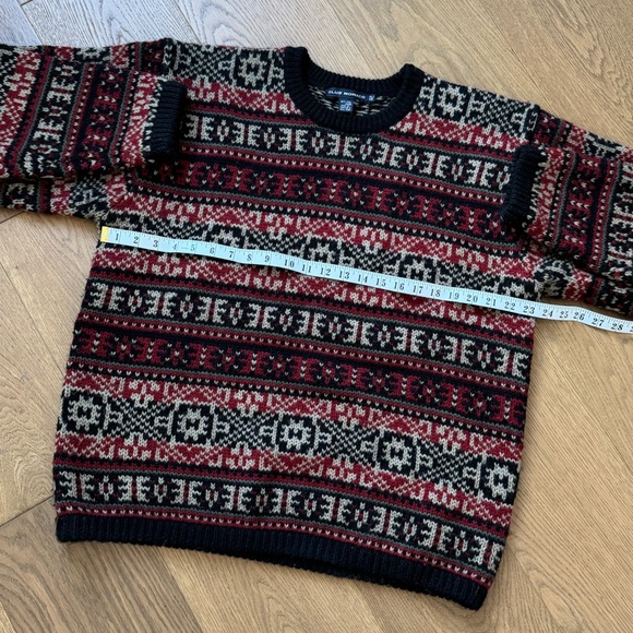 Club Monaco Fair Isle Knit Nordic Wool Sweater - Size XL - Vintage - EUC - Picture 5 of 6